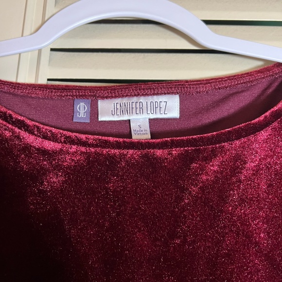 Velour peplum top - Picture 2 of 3